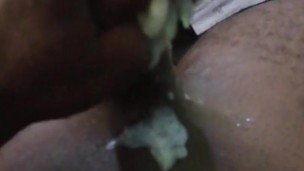 Horny Ebony jerking off and cum – Hornyydicckk
